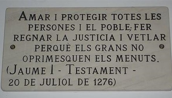 TESTAMENT JAUME I A ALZIRA