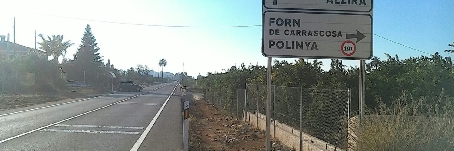 carretera de Corbera amb el Forn de Carrascosa