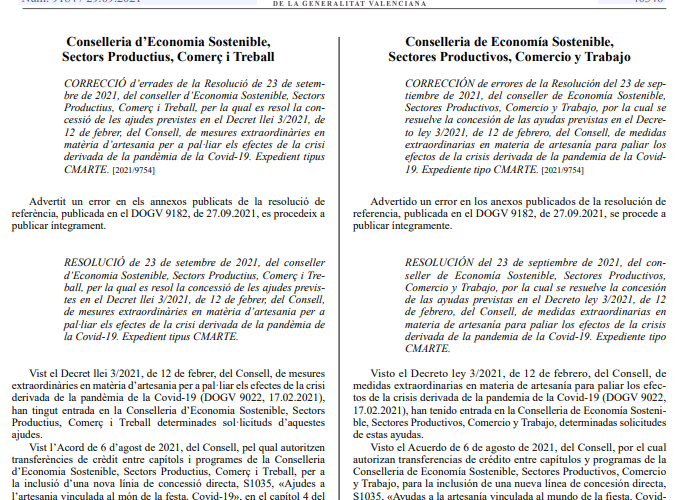 diari oficial GVA