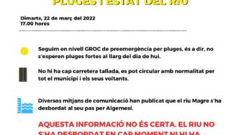avis riu, algemesi