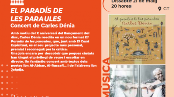 CONCERT CARLES DÉNIA. EL PARADÍS DE LES PARAULES
